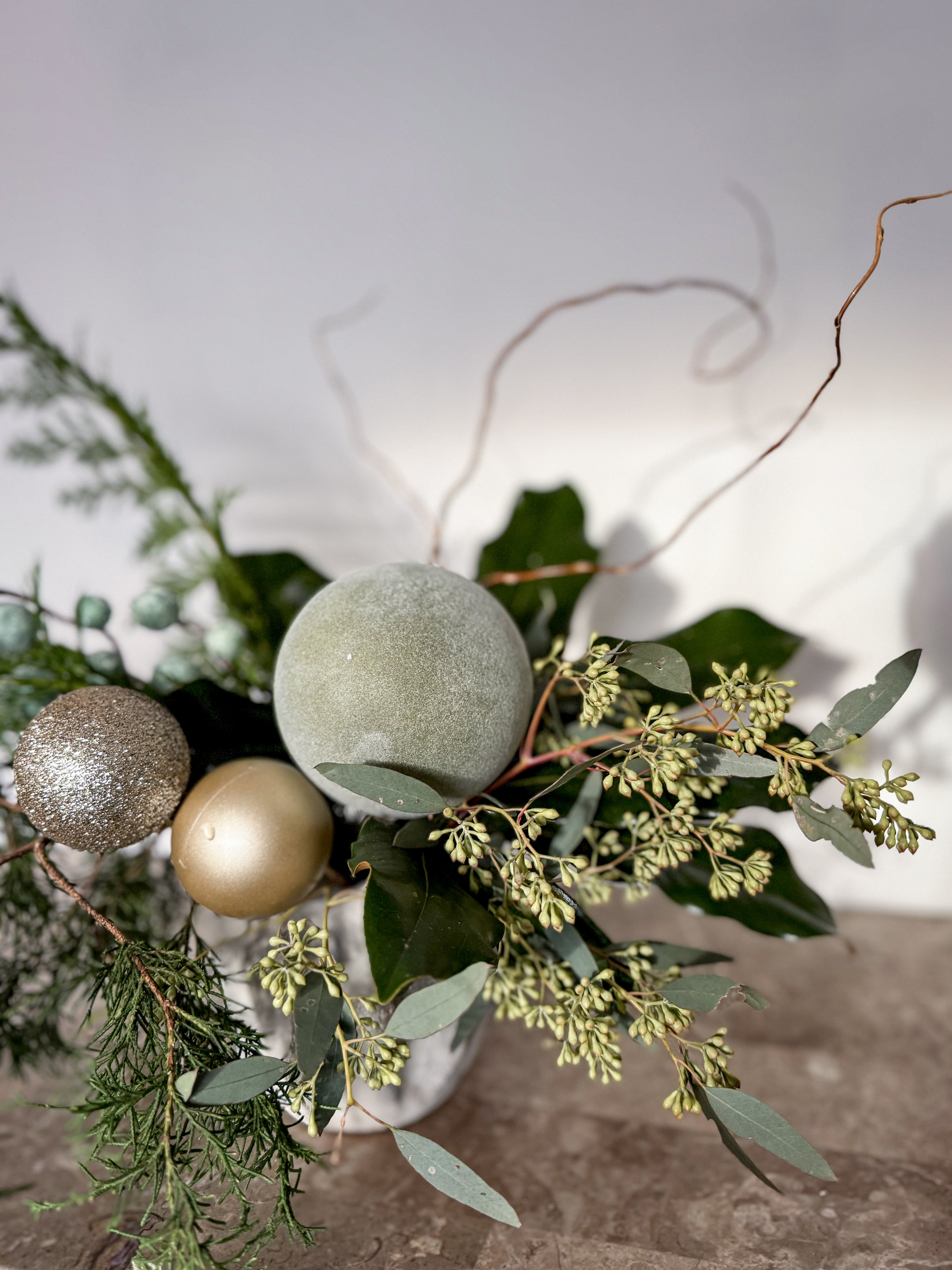 Winter Evergreen Arrangment