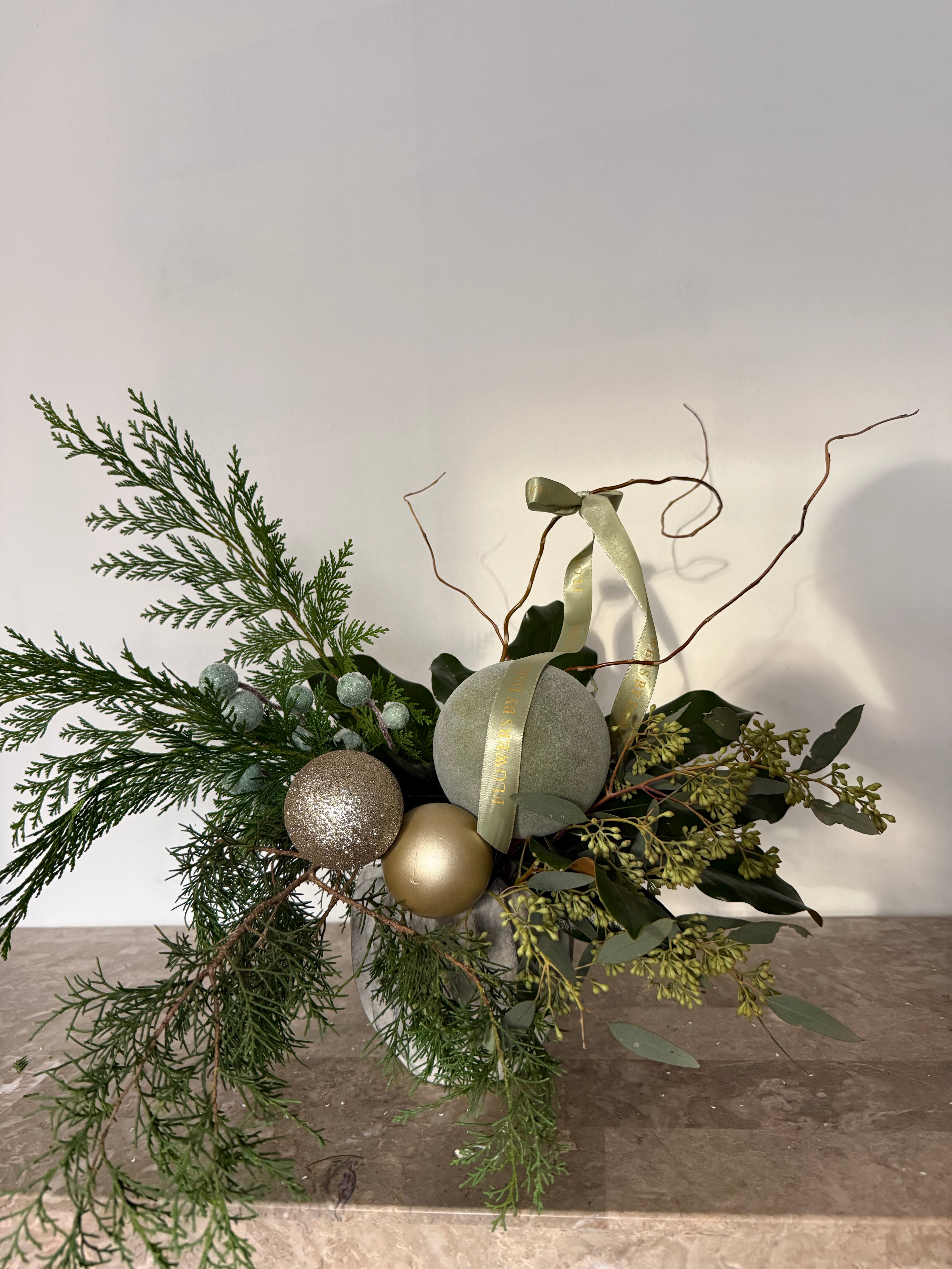 Winter Evergreen Arrangment