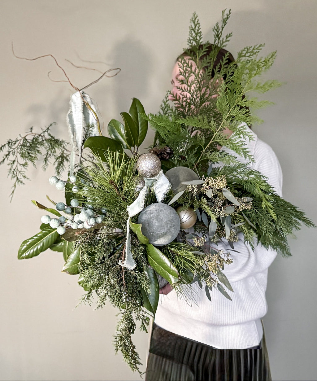 Winter Evergreen Arrangment